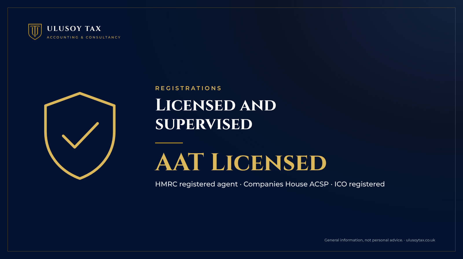 AAT Licensed Accountant registrations, Ulusoy Tax